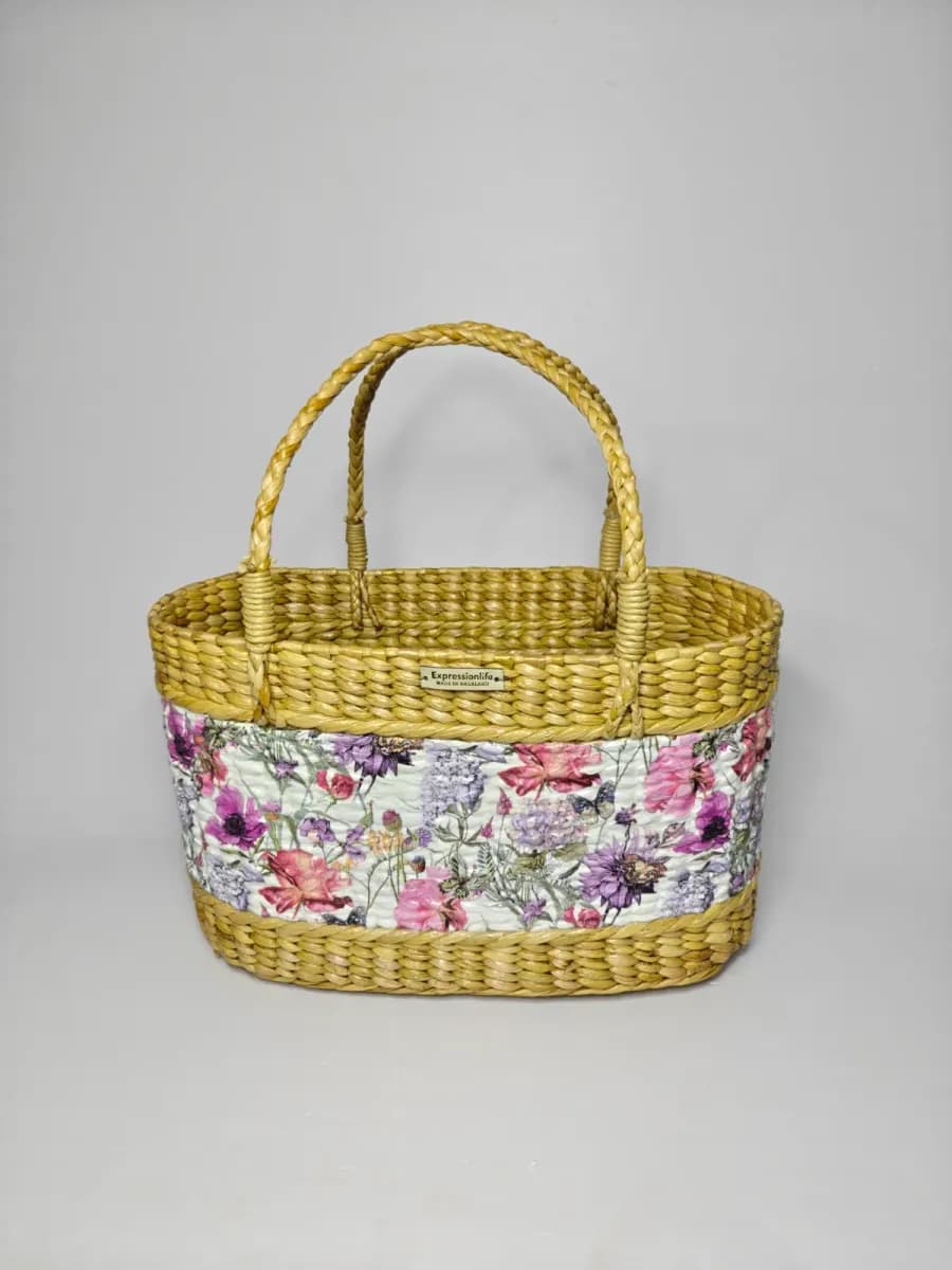 DECOUPAGE ART KAUNA BASKET (Oval shaped- Bliss)