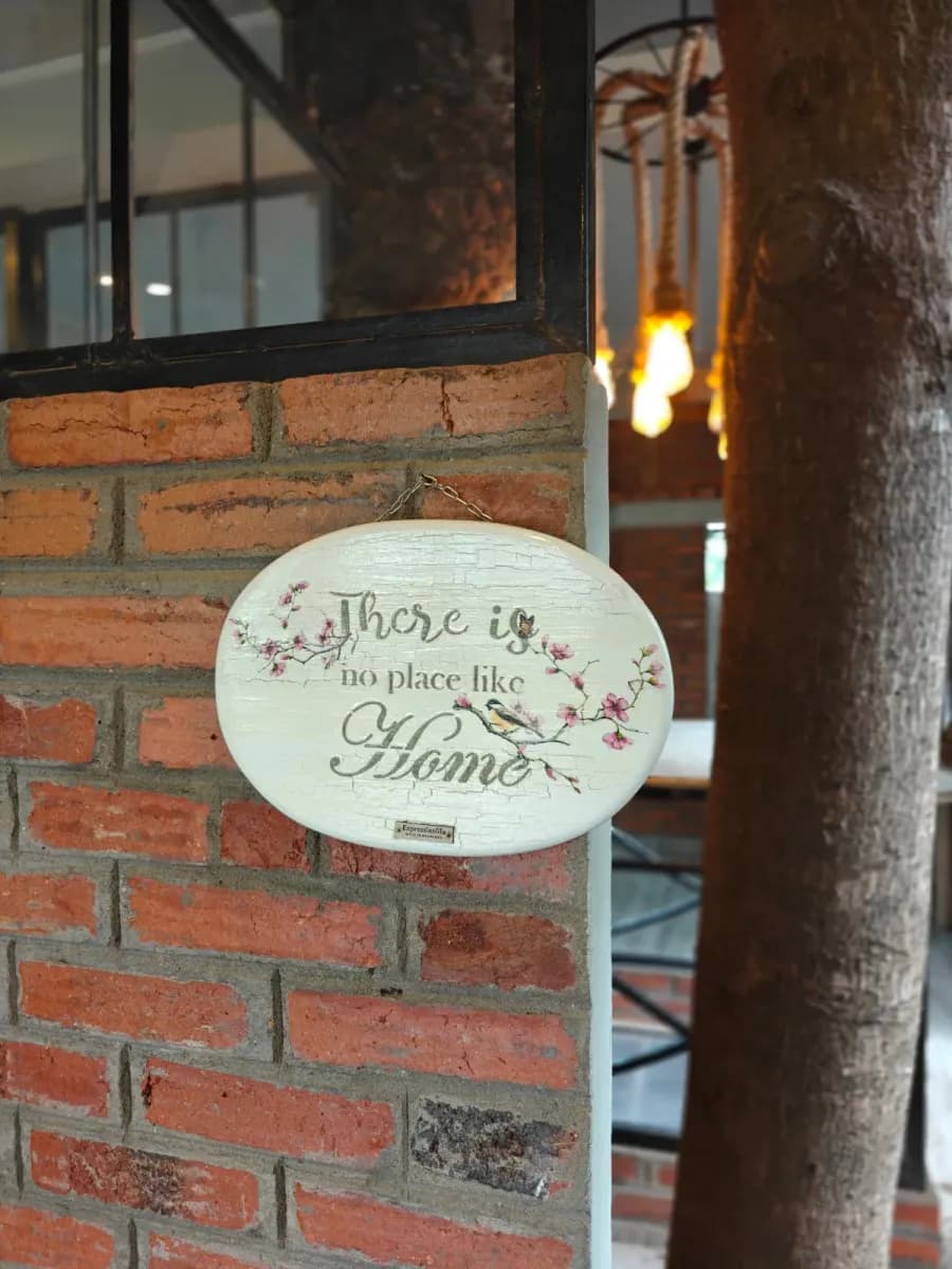 HAND CRAFTED DECOUPAGE ART WALL HANGER (THERE IS NO PLACE LIKE HOME)