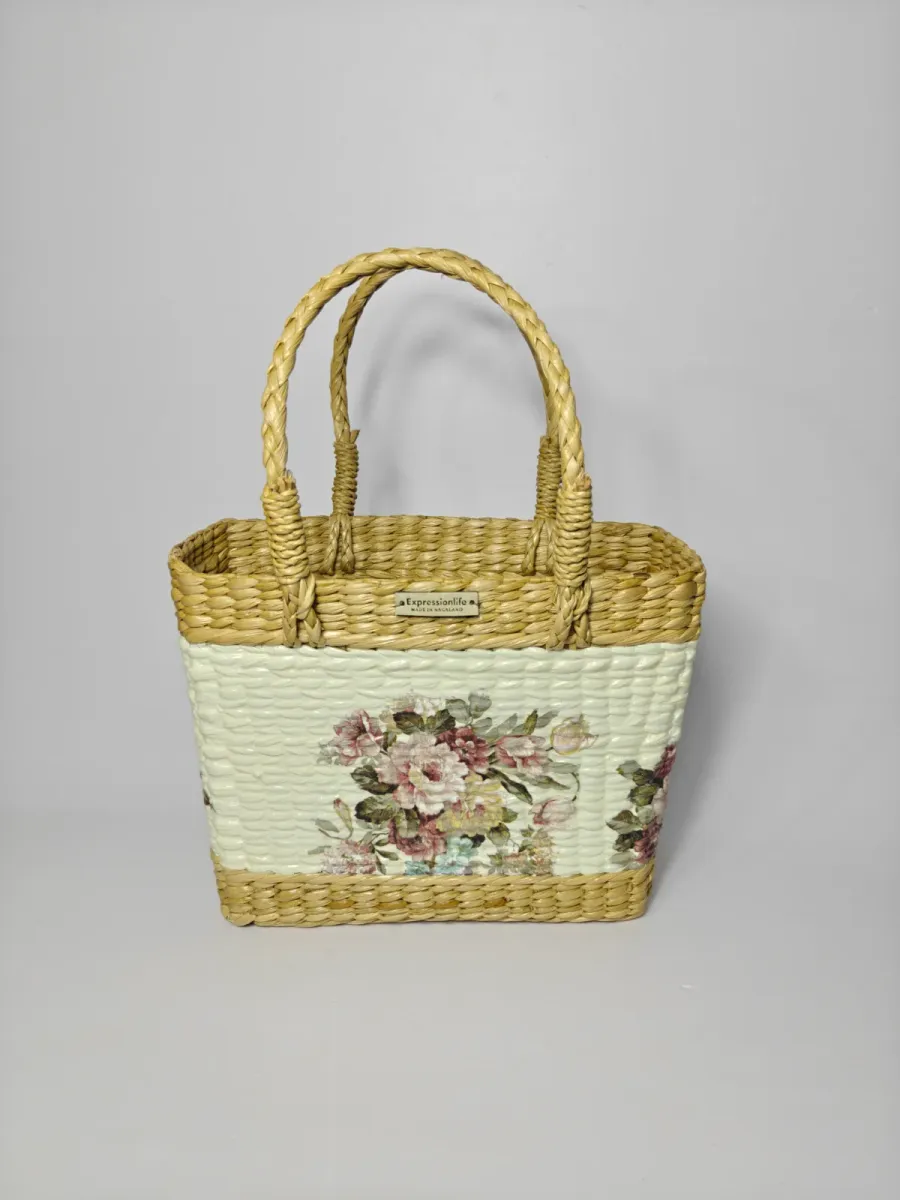DECOUPAGE ART KAUNA BASKET (Box Shaped - Vintage)