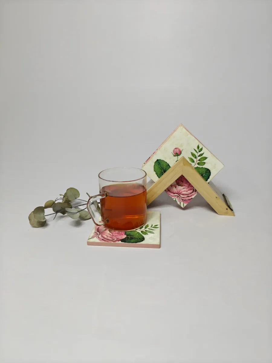 DECOUPAGE ART TEA COASTERS (VIBRANT)